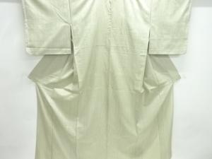 アンティーク　米沢ぜんまい紬縞模様織出し単衣着物